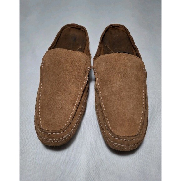 Merona Sox-Tab Heeled Brown Leather Mules Clogs Slip on Shoes Women's 8.5 - Picture 6 of 8